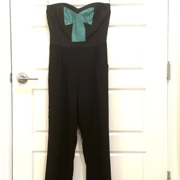 6 SHORE ROAD BLACK STRAPLESS JUMPSUIT MEDIUM - Picture 7 of 7